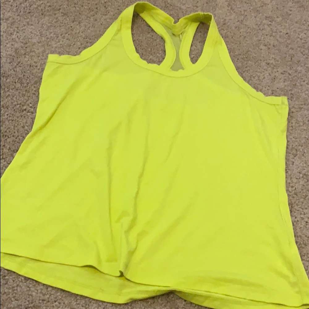 Athleta neon yellow racer back tank